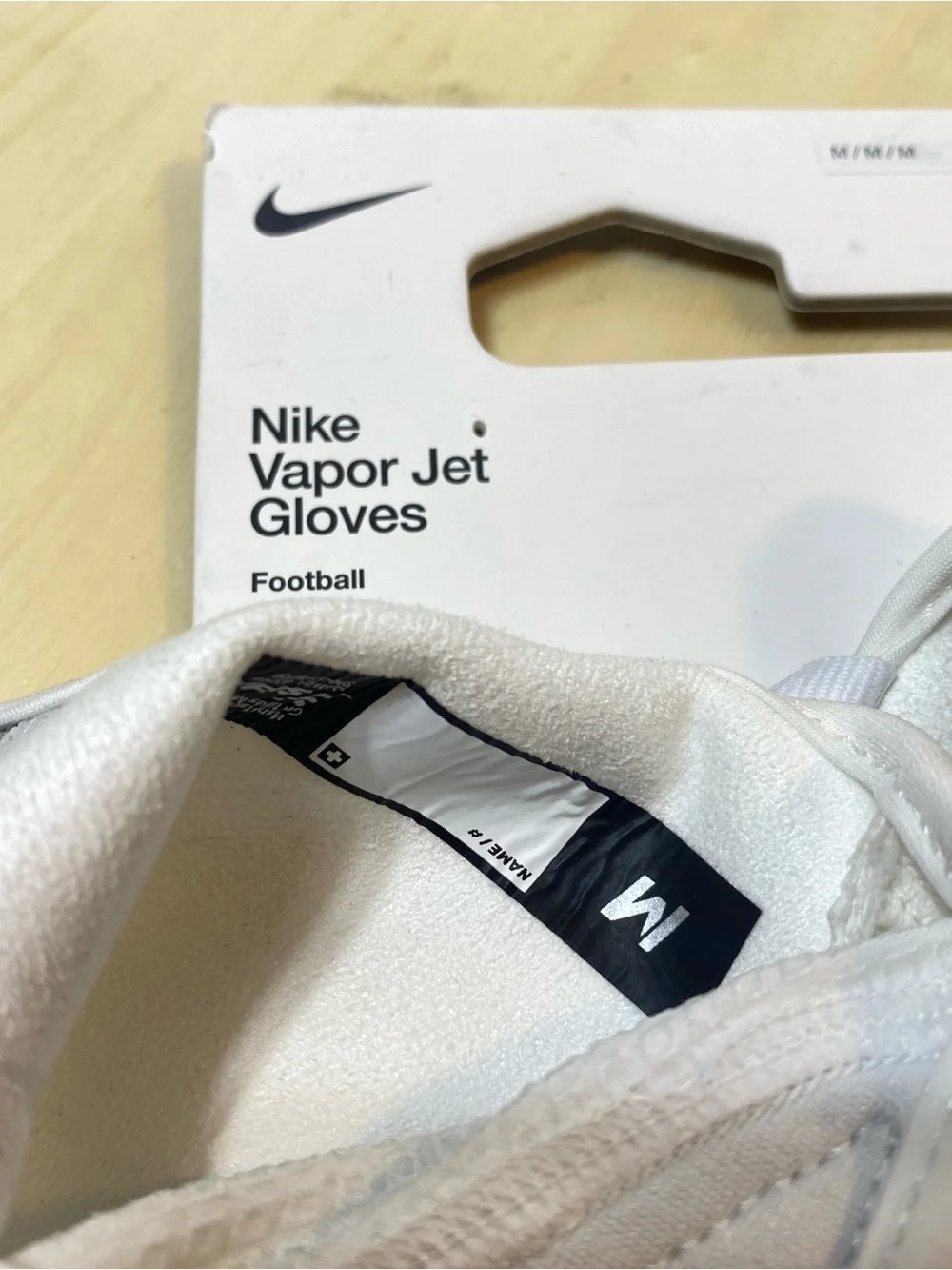 Nike Vapor Jet Football Gloves White/Black Adult Medium (M) Brand New With Tags